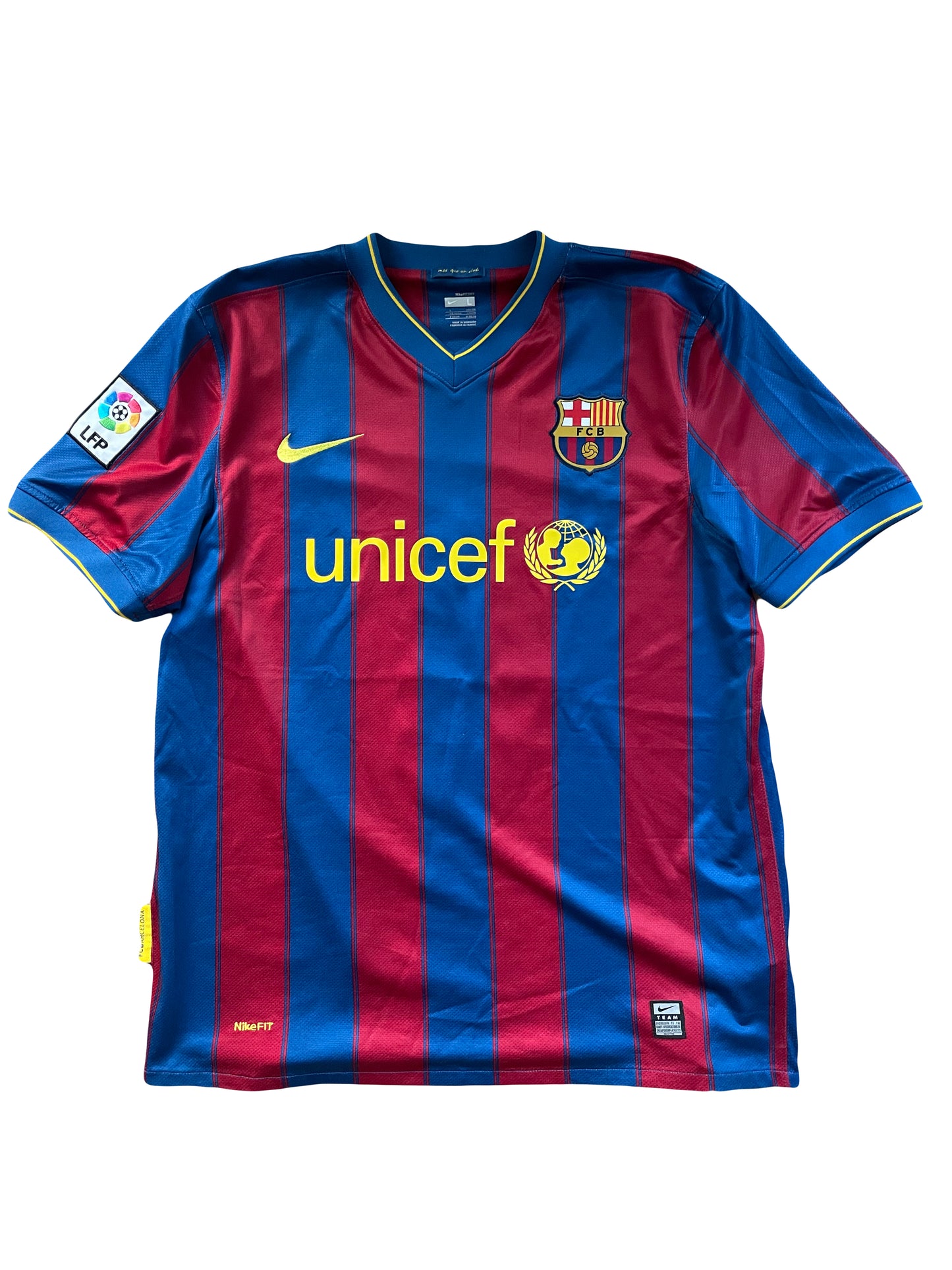 2009/10 Barcelona Home Shirt "Xavi" #6 - 9/10 - (L)