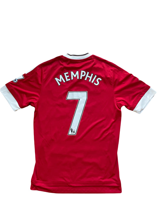 2015/16 Manchester United Home Shirt ”Memphis” #7 - 9/10 - (S)